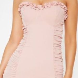 **SOLD** Rose Rouched Bodycon Dress